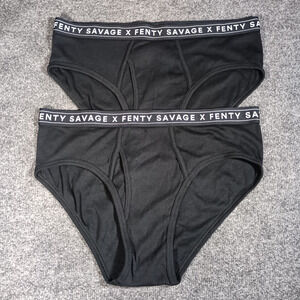 Savage X Fenty Briefs Size XL Black 2 Pair Classics Cotton